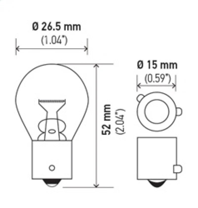 Hella Bulb 7507 12V 21W BAU15s S8 AMBER - Image 7