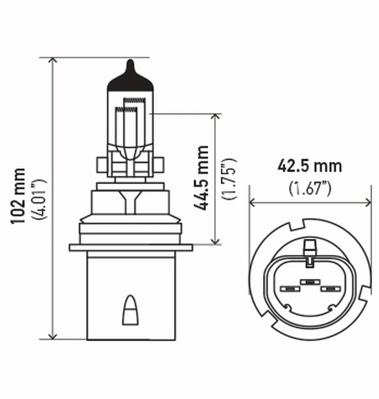 Hella Bulb 9004/Hb1 12V 65/45W P29T T46 (2) - Image 5