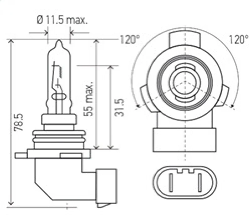 Hella Bulb 9012LL/HIR2 12V 55W PX22d - Image 6