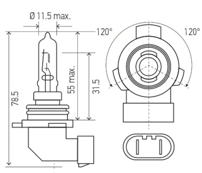 Hella Bulb 9012LL/HIR2 12V 55W PX22d - Image 8