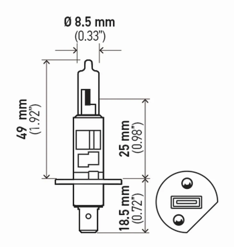 Hella Bulb H1 12V 55W P145S T25 (2) - Image 9