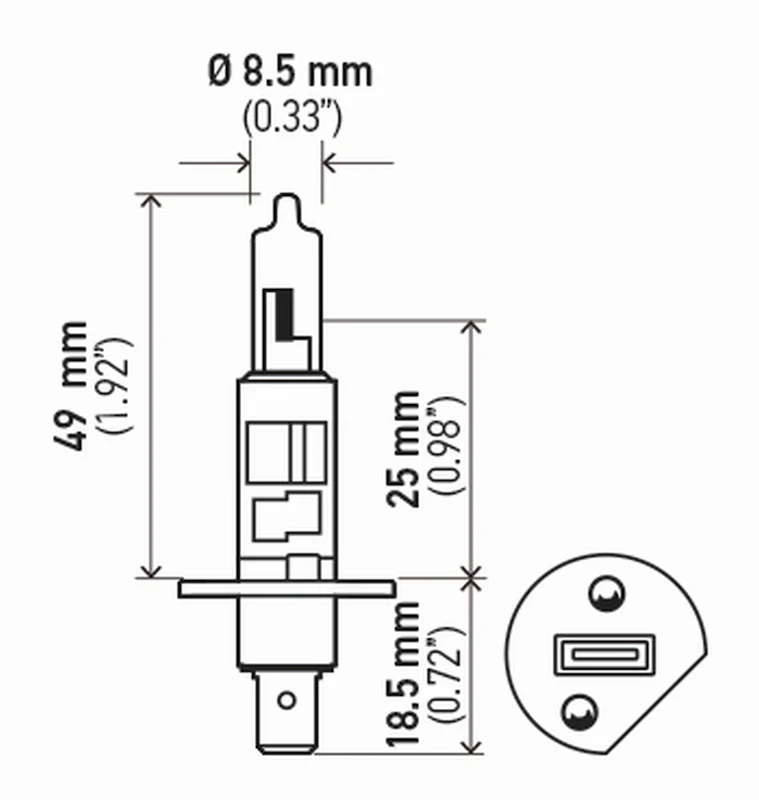 Hella Bulb H1 12V 55W P145S T25 Sb - Image 8