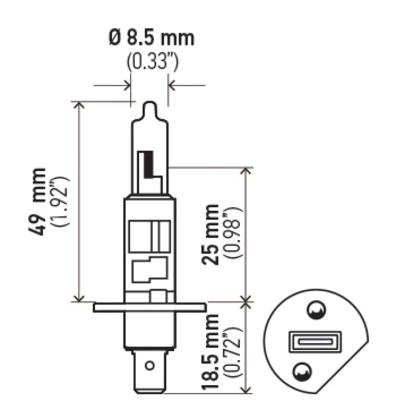 Hella Bulb H1 12V 55W Xen Wht Xb (2) - Image 11