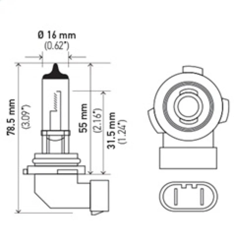 Hella Bulb H10/9145 12V 45W Py20D T4 - Image 4