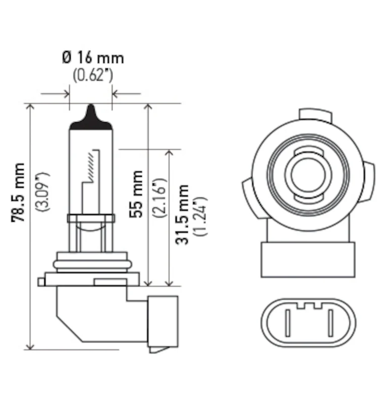 Hella Bulb H10/9145 12V 45W Py20D T4 - Image 5