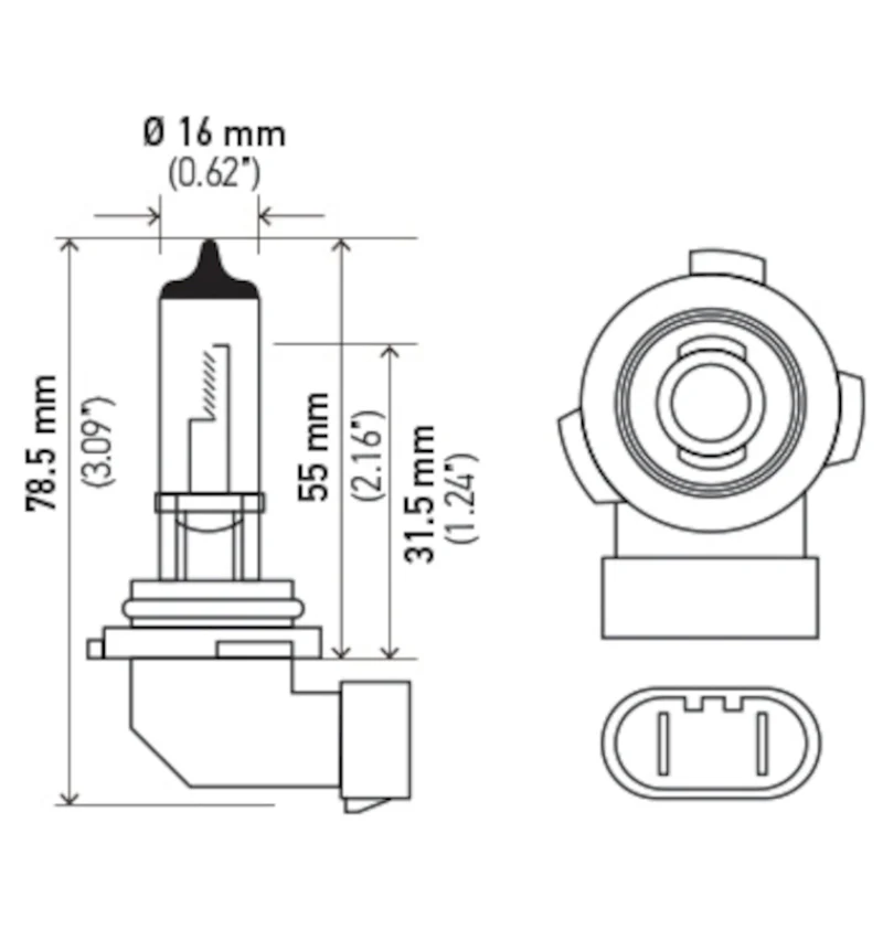 Hella Bulb H10/9145 12V 45W Py20D T4 - Image 6