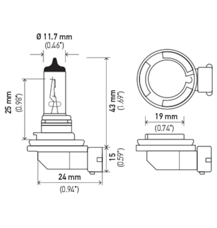 Hella Bulb H11 12V 55W Pgj192 T4 - Image 7