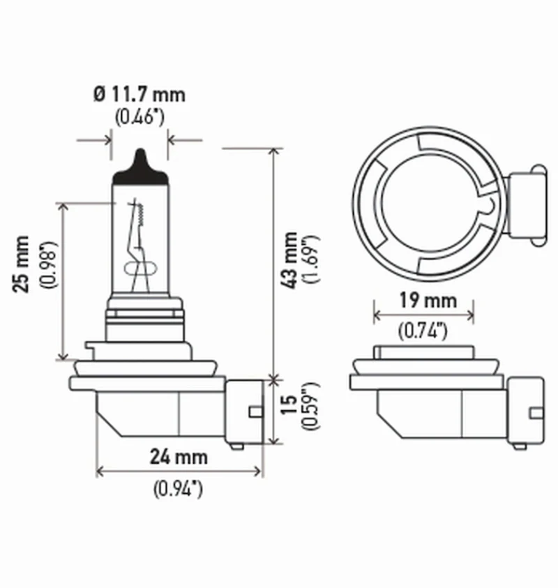 Hella Bulb H11 12V 55W Pgj192 T4 Sb - Image 7