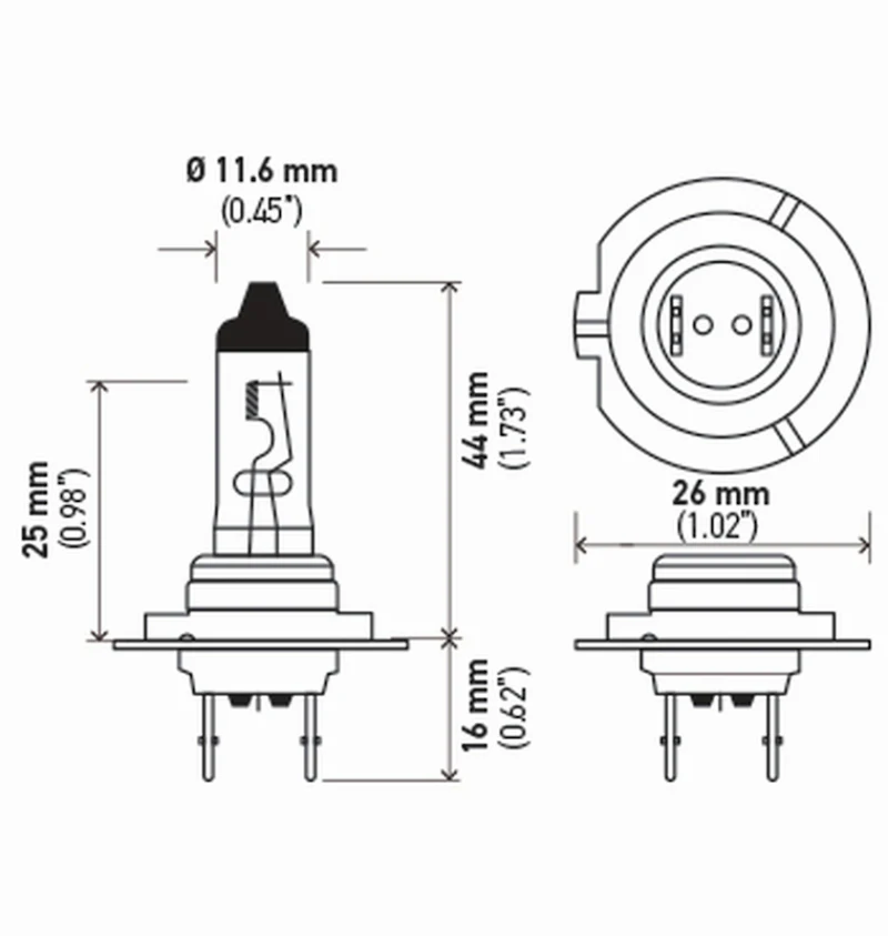 Hella High Wattage Bulb H7 12V 100W PX26d T4.6 (Pair) - Image 6