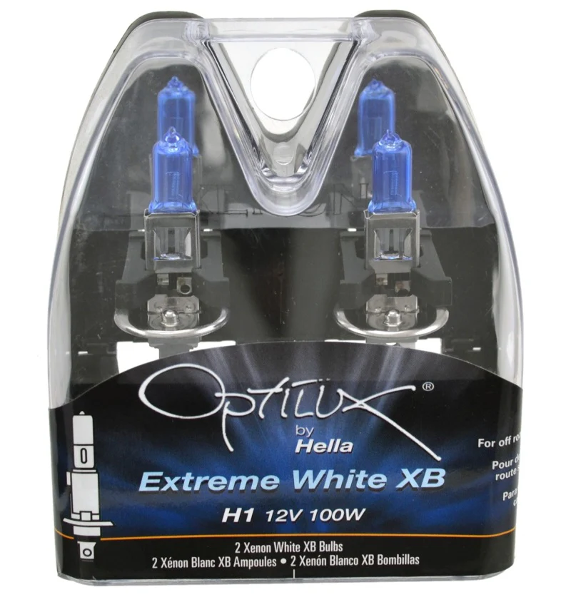 Hella Optilux H1 100W XB Extreme White Bulbs (Pair) - Image 5