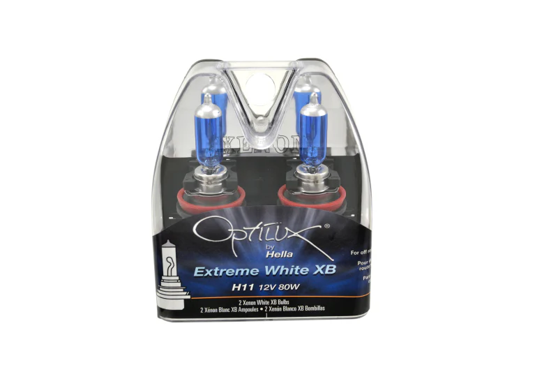 Hella Optilux XB Extreme Type H11 12V 80W Blue Bulbs - Pair - Image 2