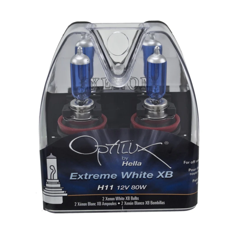 Hella Optilux XB Extreme Type H11 12V 80W Blue Bulbs - Pair - Image 4
