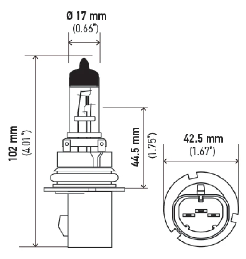 Hella Optilux XB White Halogen Bulbs HB5 9007 12V 100/80W (2 pack) - Image 2