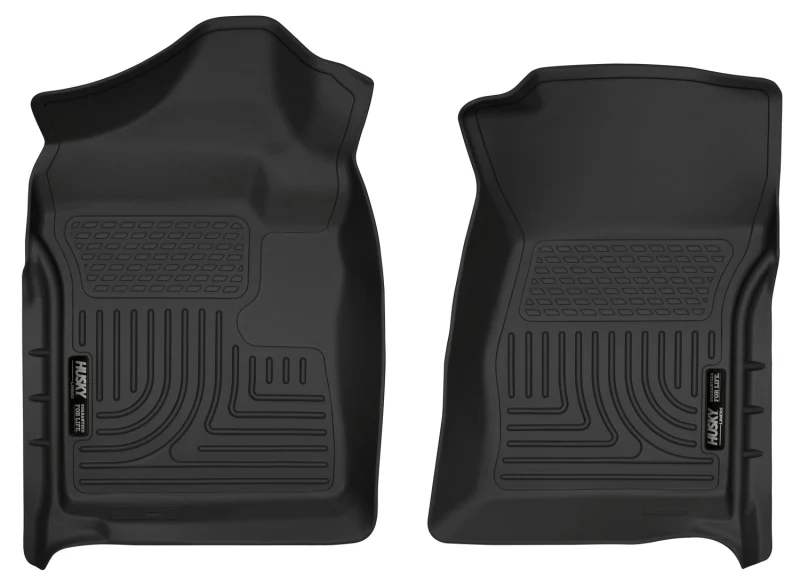 Husky Liners 07-12 Chevrolet Silverado/GMC Sierra Regular Cab WeatherBeater Black Floor Liners - Image 2