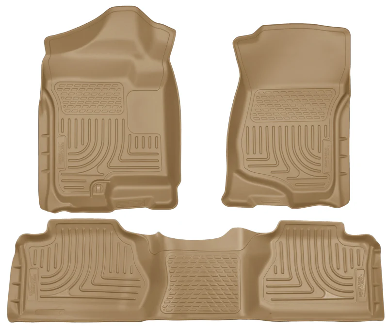 Husky Liners 07-12 Chevy Silverado/GMC Sierra Extended Cab WeatherBeater Combo Tan Floor Liners - Image 2