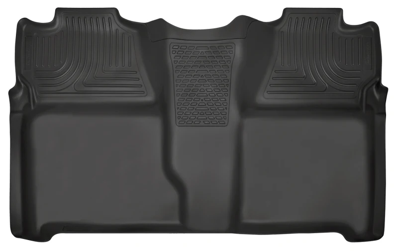 Husky Liners 07-13 Chevy Silverado 1500/2500HD Crew Cab PU Weatherbeater Black 2nd Seat Floor Liner - Image 2