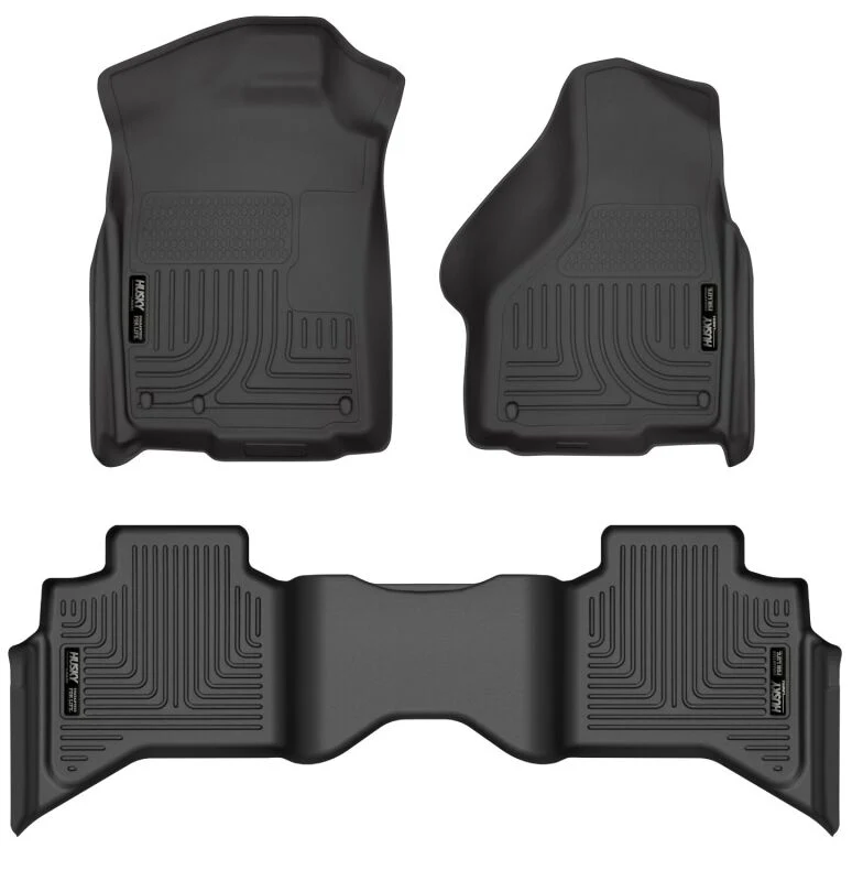Husky Liners 09-12 Dodge Ram 1500 Quad Cab WeatherBeater Black Front & Second Seat Floor Liner - Image 2