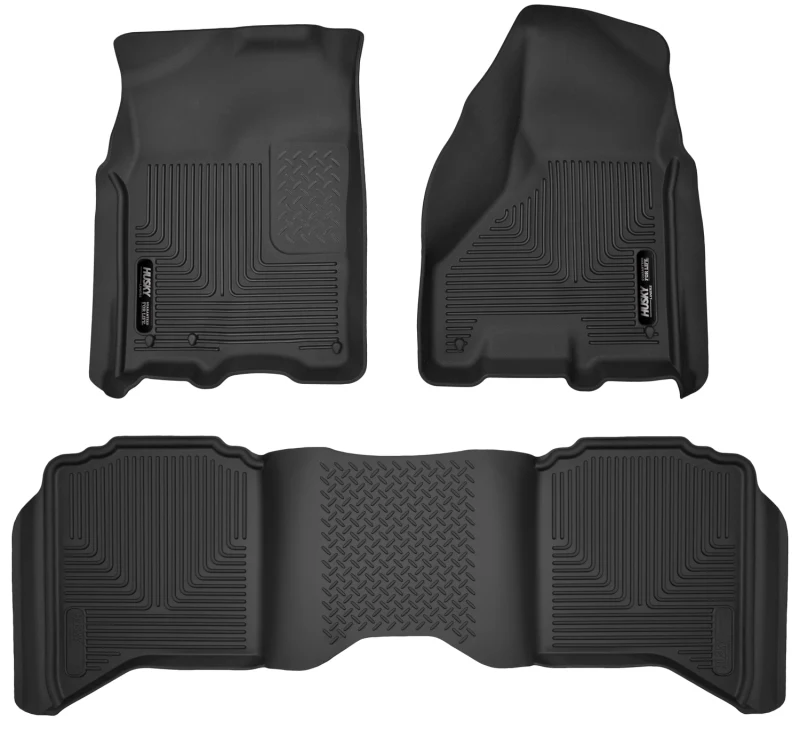 Husky Liners 09-18 Dodge Ram 1500 Crew Cab X-Act Contour Front & Second Seat Floor Liners - Black - Image 2
