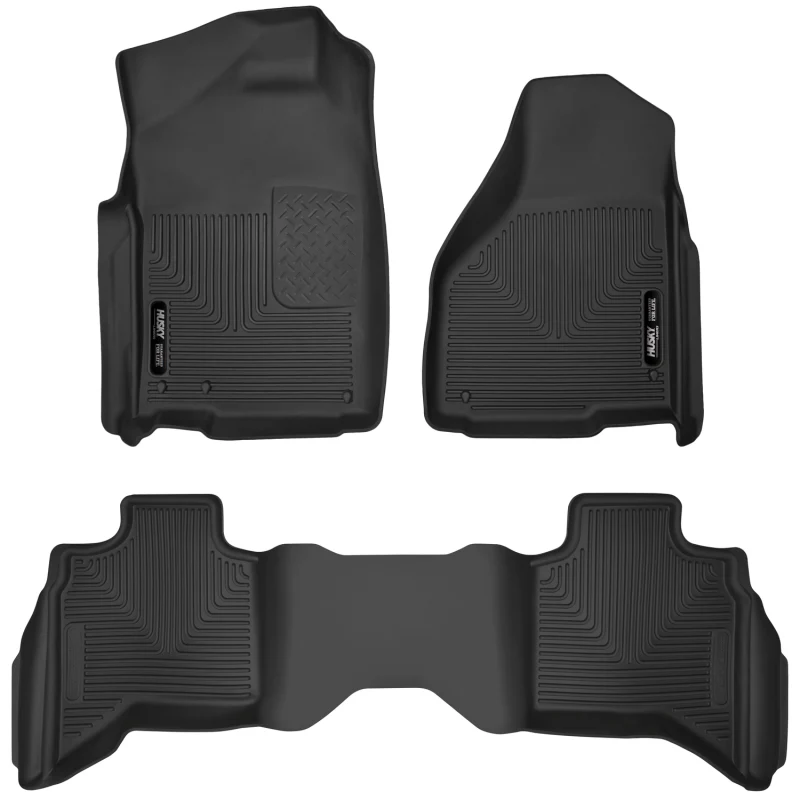 Husky Liners 10-18 Dodge Ram 1500 Quad Cab X-Act Contour Front & Second Seat Floor Liners - Black - Image 2