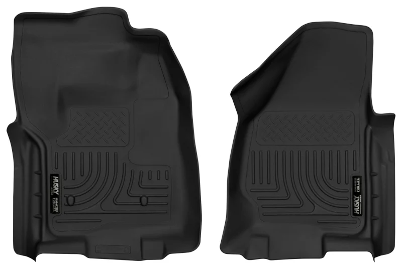 Husky Liners 12-16 Ford F-250/F-350 Standard Cab w/o Trans Case Shifter XAC Black Front Floor Liners - Image 2