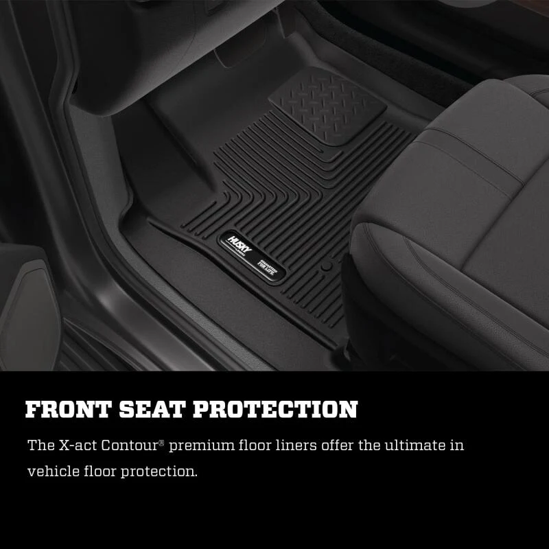 Husky Liners 14-15 Chevy Silverado Double Cab X-Act Contour Black 2nd Row Floor Liners - Image 15