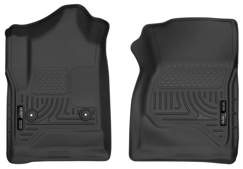 Husky Liners 14-17 Chevrolet Silverado 1500 Standard Cab X-Act Contour Black Front Floor Liners - Image 2