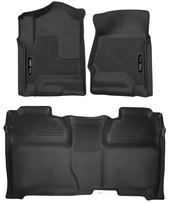 Husky Liners 14-18 Chevrolet Silverado Crew Cab X-Act Contour Front & Second Seat Floor Liners - Image 2