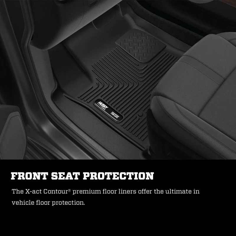 Husky Liners 14-18 Chevrolet Silverado Crew Cab X-Act Contour Front & Second Seat Floor Liners - Image 4