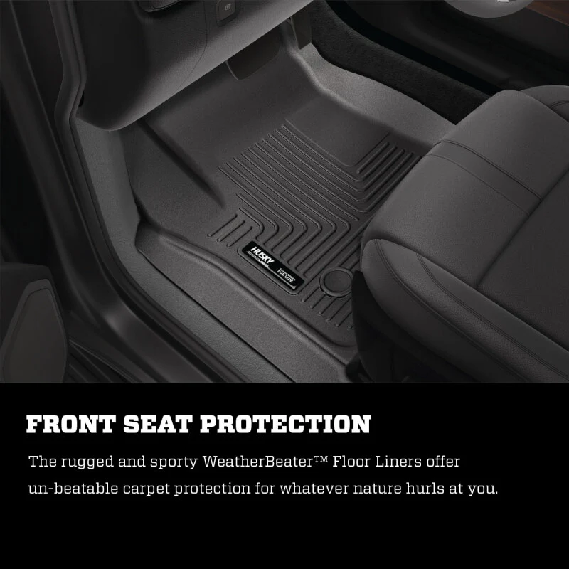 Husky Liners 14 Chevrolet Silverado 1500/GMC Sierra 1500 WeatherBeater Black 2nd Seat Floor Liners - Image 16