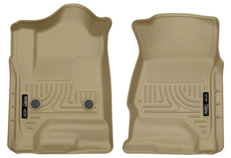 Husky Liners 14 Chevrolet Silverado 1500/GMC Sierra 1500 WeatherBeater Tan Front Floor Liners - Image 2