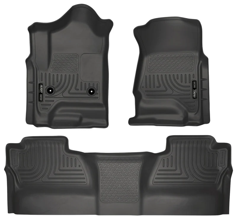 Husky Liners 14 Chevrolet Silverado/GMC Sierra WeatherBeater Black Front & 2nd Seat Floor Liners - Image 2