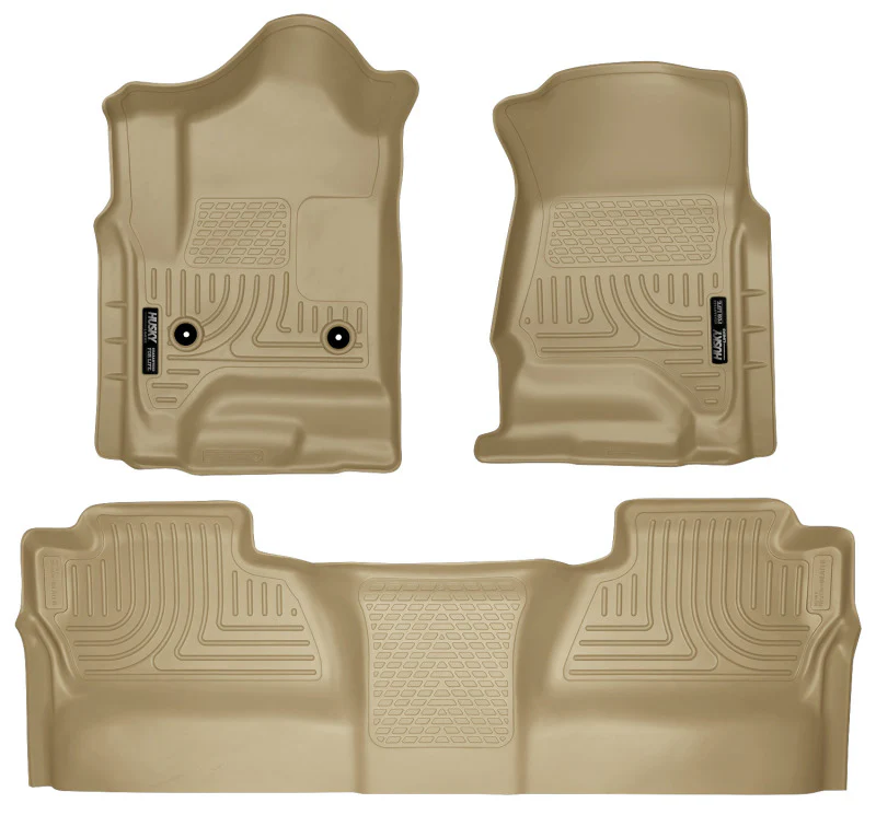 Husky Liners 14 Chevrolet Silverado/GMC Sierra WeatherBeater Tan Front & 2nd Seat Floor Liners - Image 2