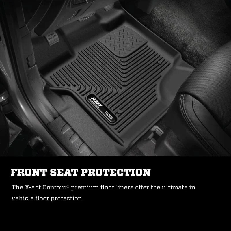 Husky Liners 15-17 Ford F-250 Super Duty Crew Cab X-Act Contour Black Front Floor Liners - Image 15