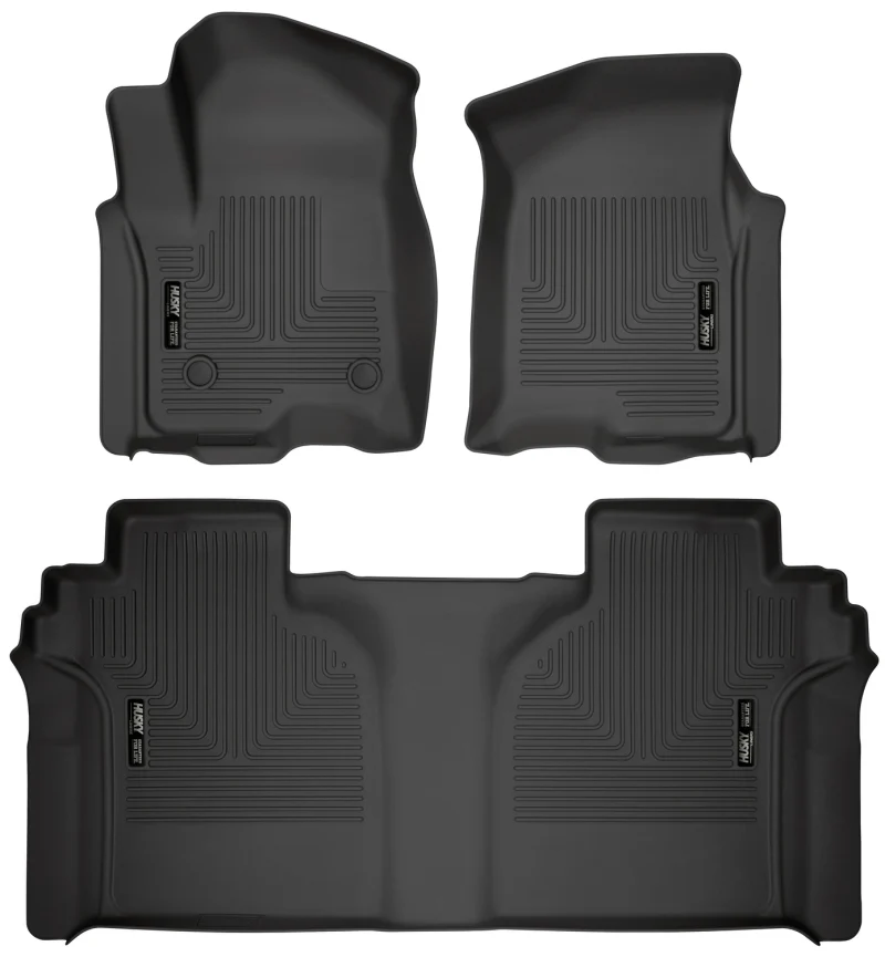 Husky Liners 19-23 Chevrolet Silverado 1500 Crew Cab WeatherBeater Blk Front & 2nd Seat Floor Liners - Image 2