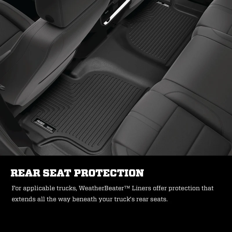 Husky Liners 19-23 Chevrolet Silverado CC & DC / 19-20 GMC Sierra Center Hump Black Floor Liner - Image 15