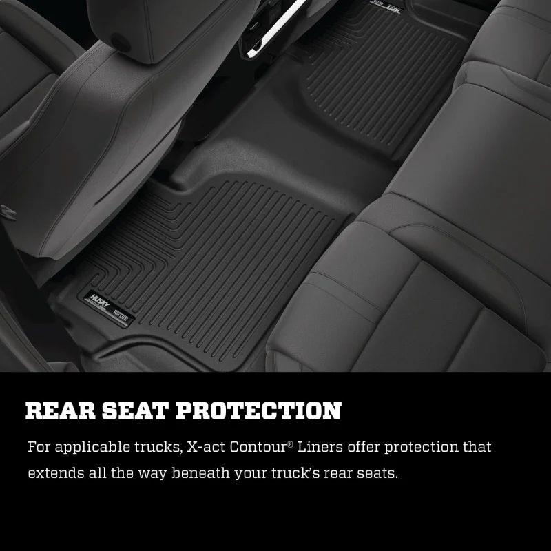 Husky Liners 19-24 Chevy Silverado1500/GMC Sierra1500 X-Act Front + 2nd Seat Floor Liner Set-Black - Image 10