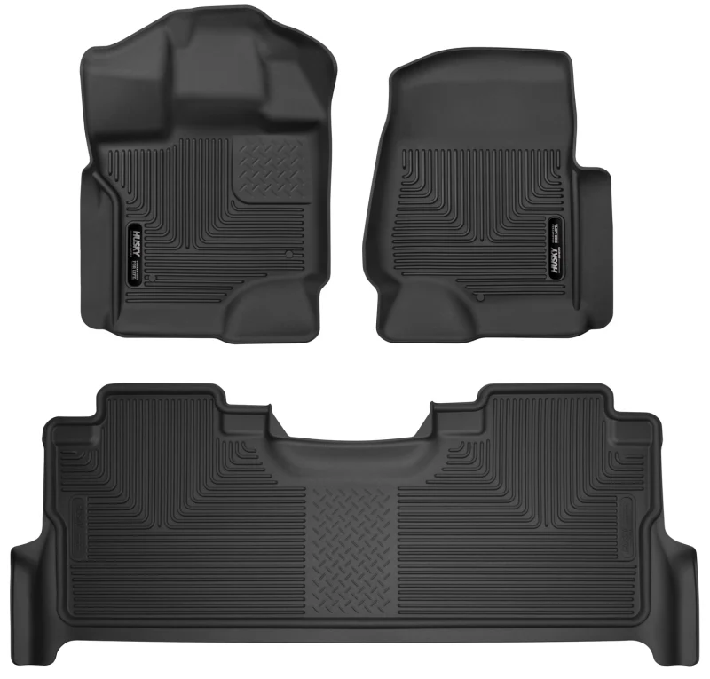 Husky Liners 2017 Ford F-250 Super Duty Crew Cab X-Act Contour Black Front & Rear Floor Liners - Image 2