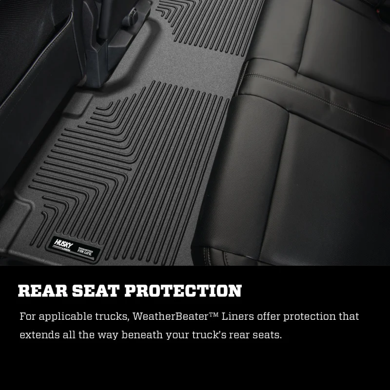 Husky Liners 2017 Ford Super Duty (Crew Cab / Super Cab) WeatherBeater Black Front Floor Liners - Image 10