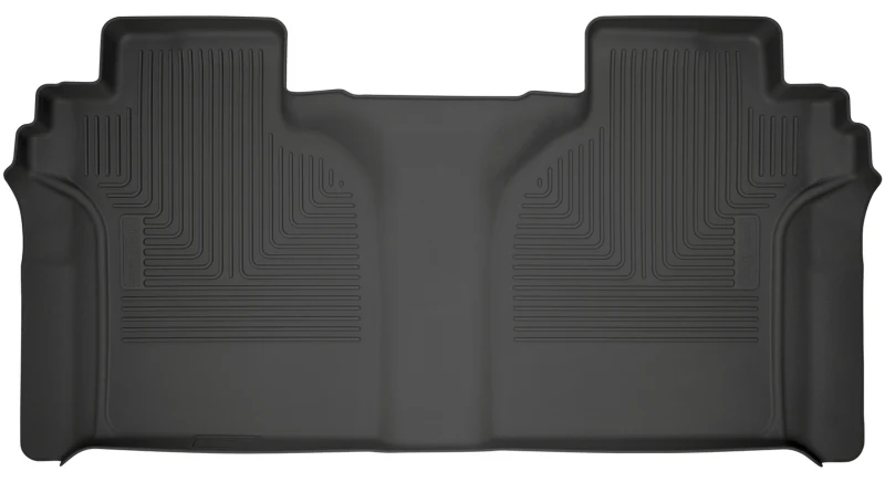 Husky Liners 2019 Chevrolet Silverado 1500 Crew Cab WeatherBeater Black 2nd Row Floor Liners - Image 2