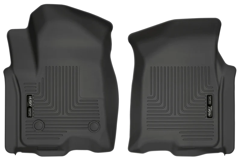 Husky Liners 2019 Chevrolet Silverado 1500 Crew Cab WeatherBeater Black Front Floor Liners - Image 2
