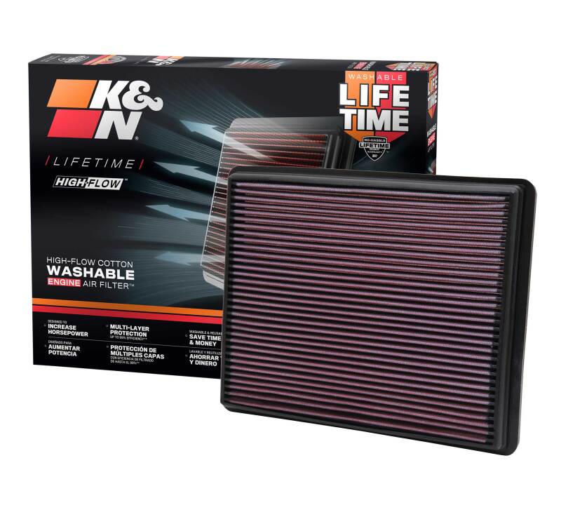 K&N 02-04 Cadillac / 99-10 Chevy/GMC Pickup / 99-01 Jeep Drop In Air Filter - Image 16
