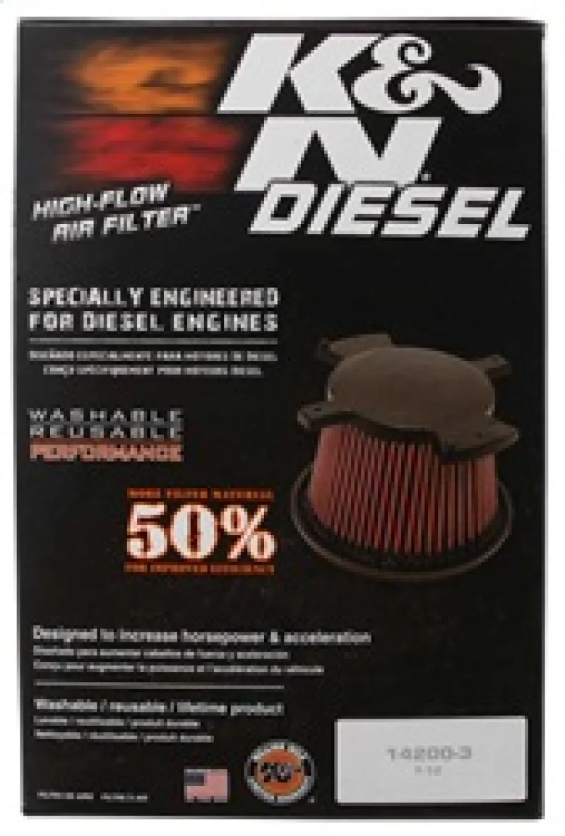 K&N 07 Dodge Ram 2500/3500 6.7L-L6 DSL Drop In Air Filter - Image 7