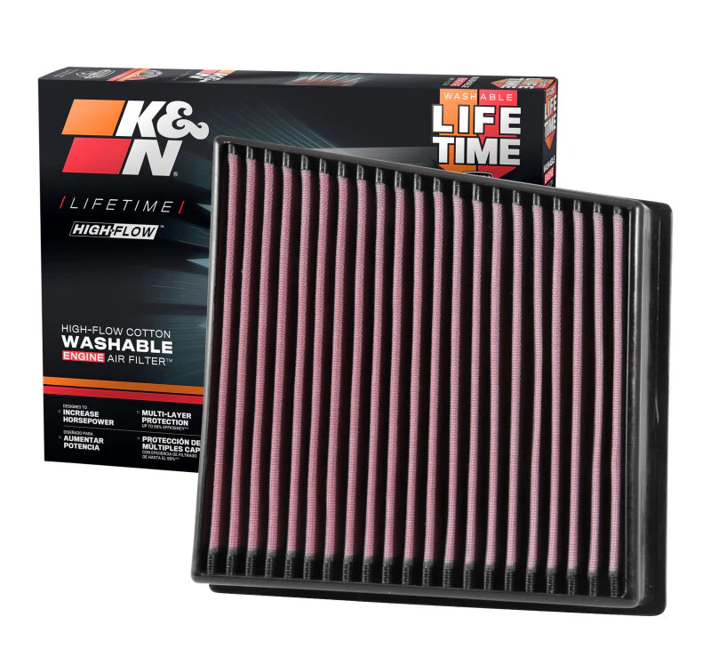 K&N 2017 Chevrolet Silverado 2500HD V8-6.6L DSL Replacement Drop In Air Filter - Image 5