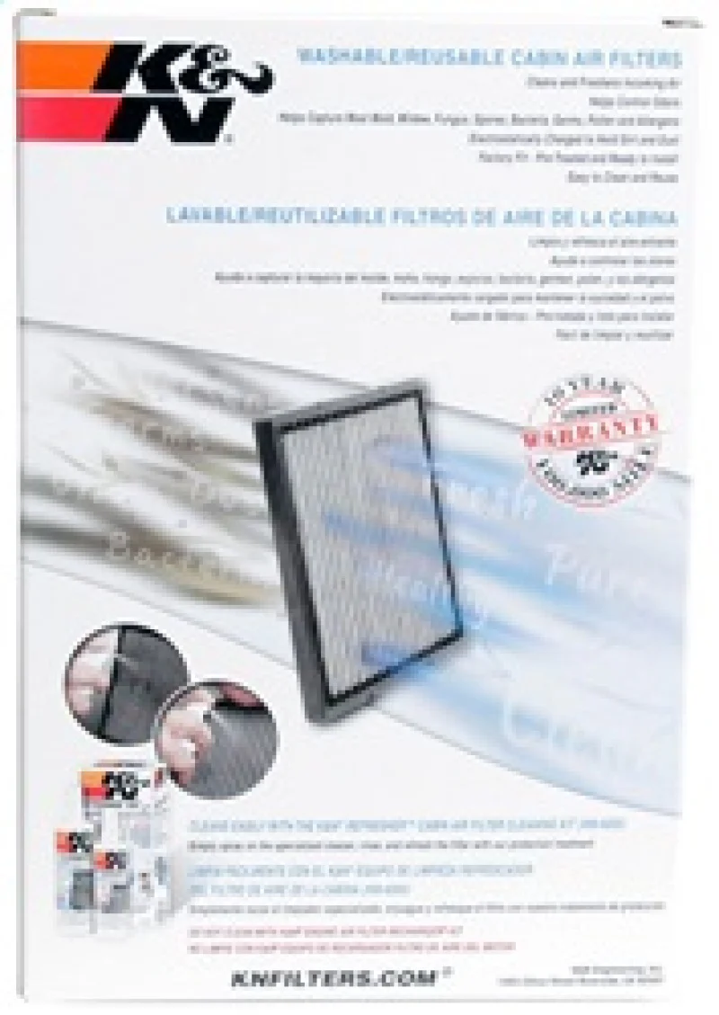 K&N 99-02 GM/Chevy 1500/2500 Cabin Air Filter - Image 8
