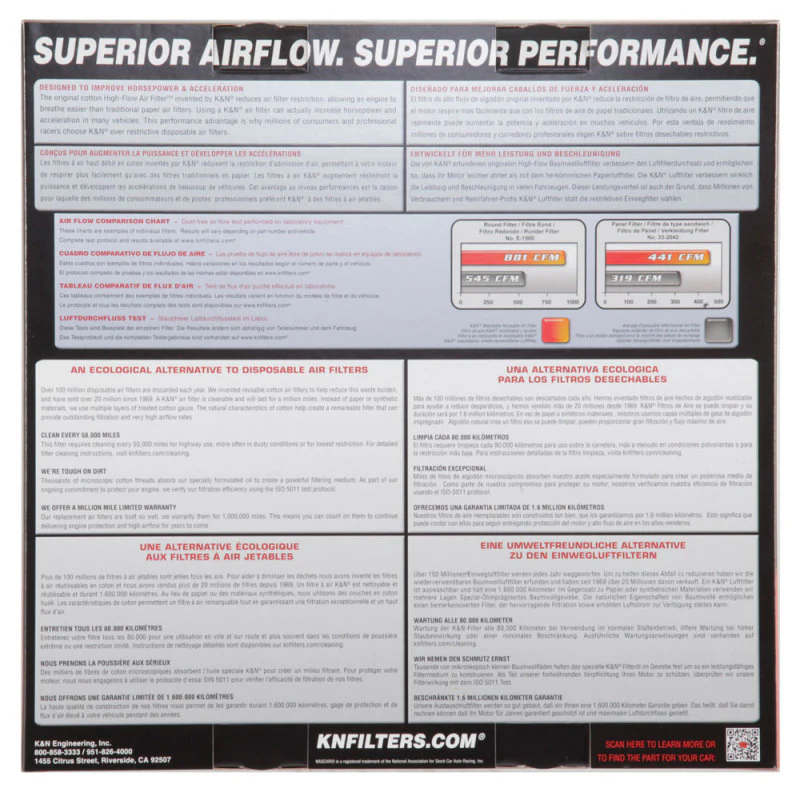 K&N Replacement Air Filter FORD CARS AND TRUCKS 1968-87 - Image 9