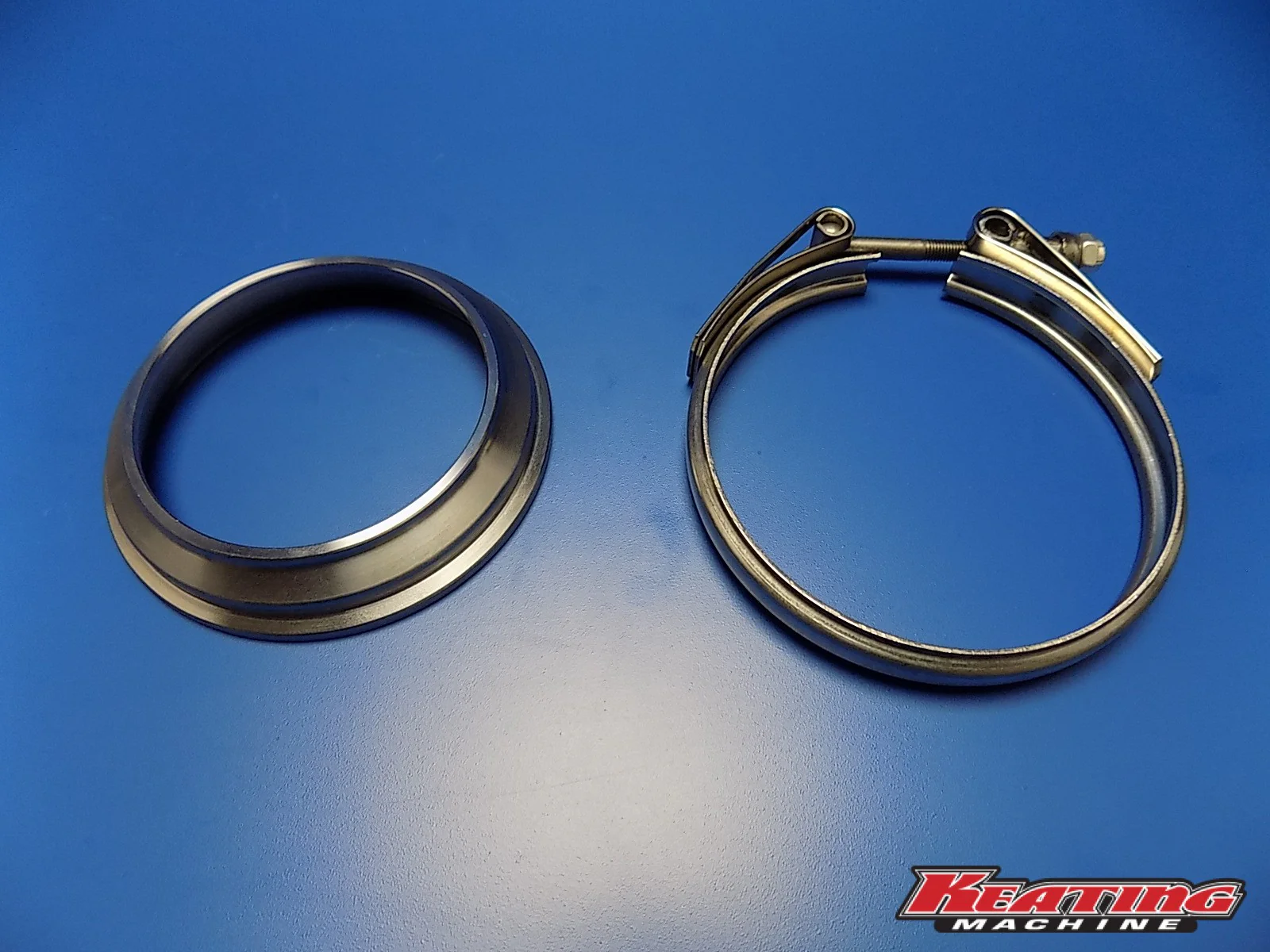 Keating Machine HE351 Downpipe Exhaust V-Band Flange and Clamp