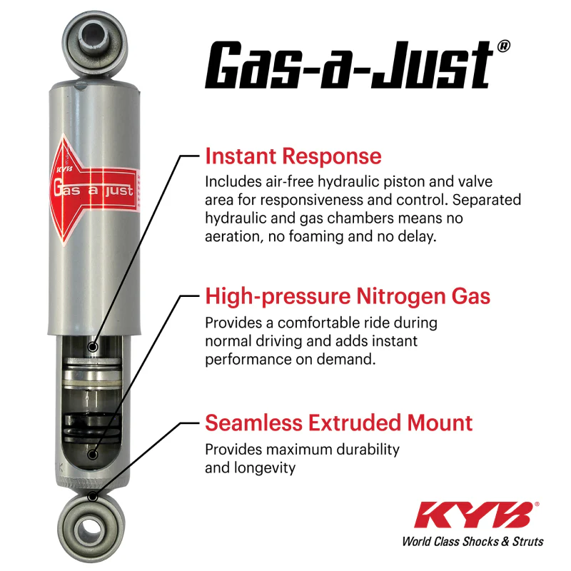 KYB Shocks & Struts Gas-A-Just Front DODGE Ram 1500 Pickup (2WD) 1994-01 DODGE Ram 2500 Pickup (2WD) - Image 3