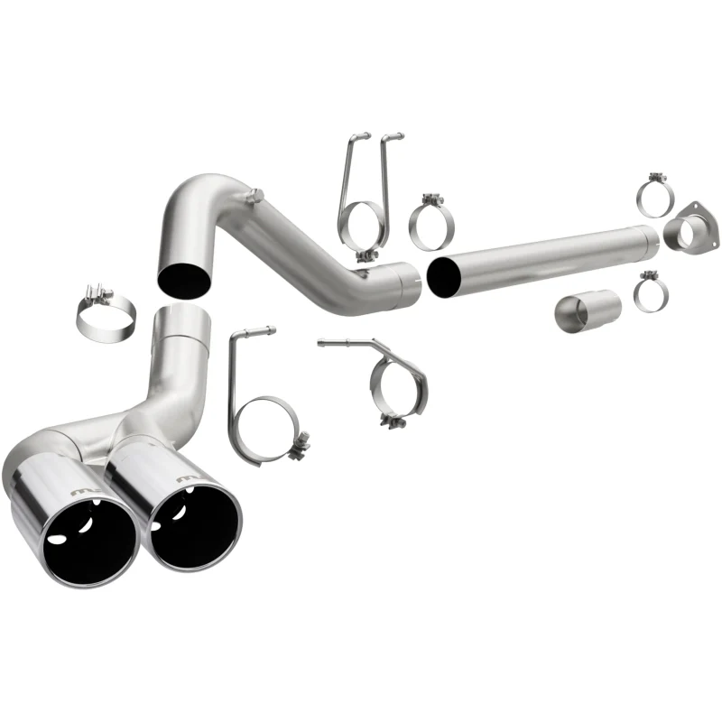 MagnaFlow 08-17 Ford F-250/F-350/F-450 4.6L/6.7 DPF-Back SS 4in Dual Single Passenger Side Rear Exit - Image 2
