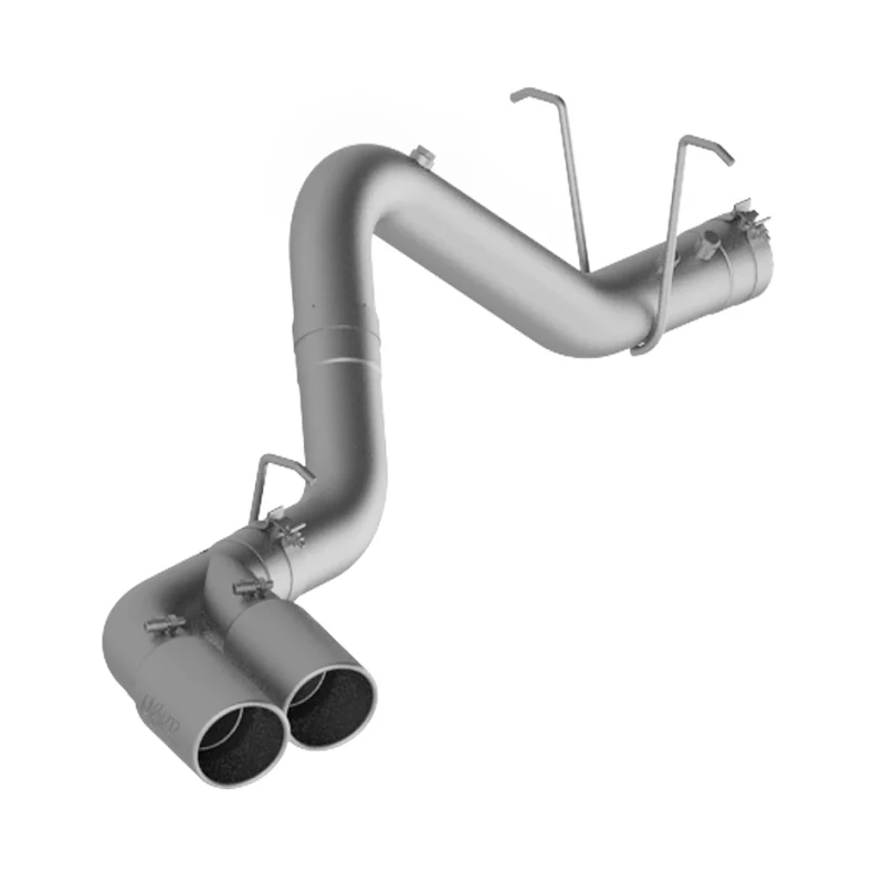 MBRP 11-15 Chevy/GMC 2500/3500 4in Filter Back Dual Outlet Single Side Alum Exhaust System - Image 2