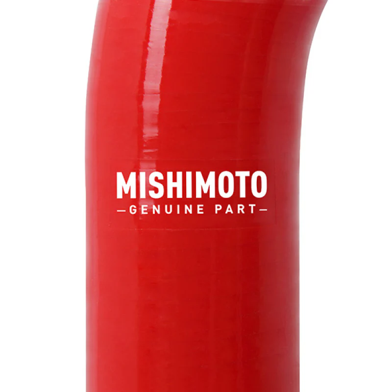 Mishimoto 05-07 Ford F-250/F-350 6.0L Powerstroke Lower Overflow Red Silicone Hose Kit - Image 2